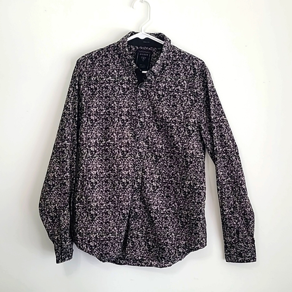 GUESS slim fit long sleeve button down